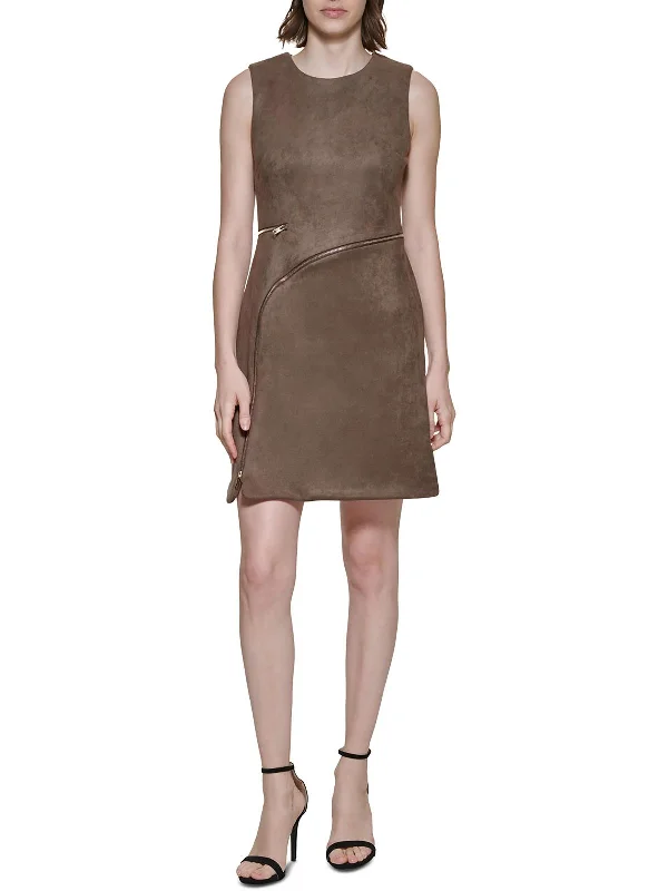The Best Prices comfy maxi dressWomens Faux Suede Mini Sheath Dress