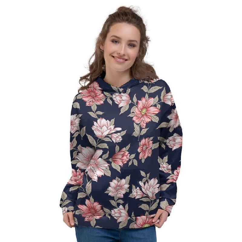 Loyalty Reward Floral Rose Print Women's Hoodie