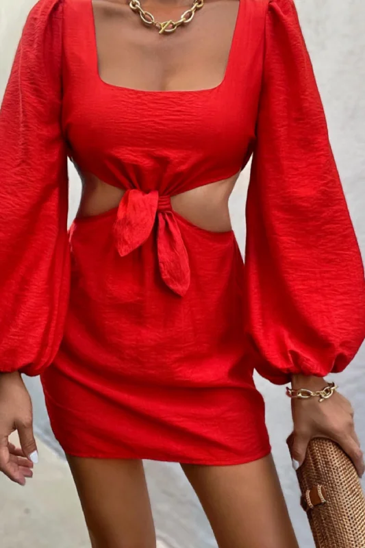 Limited Time Discount evening dressThe Regan Dress In Fire Red
