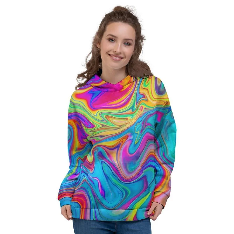 Price Cut Abstract Mixing Ink Women's Hoodie