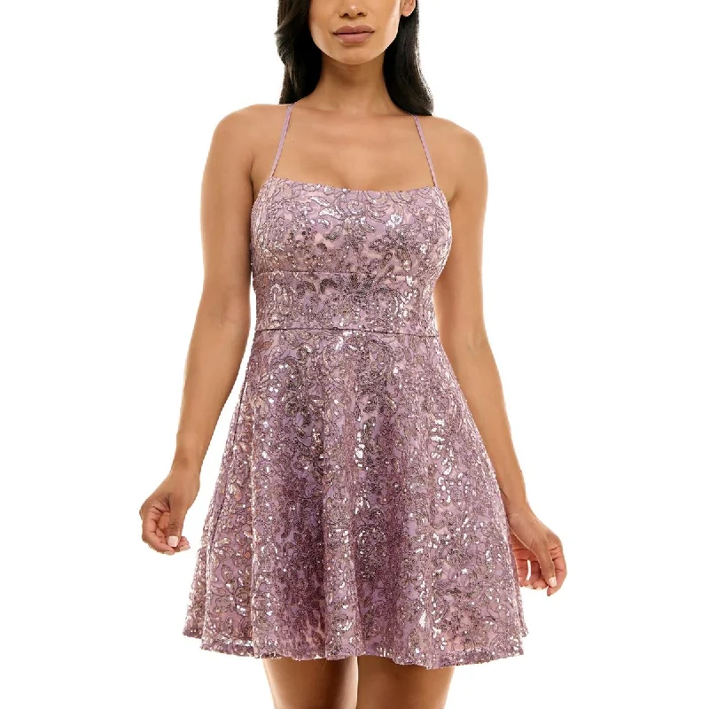 Discount Deals long sleeve dressEmerald Sundae Womens Juniors Lace Sequin Cocktail And Party Dress