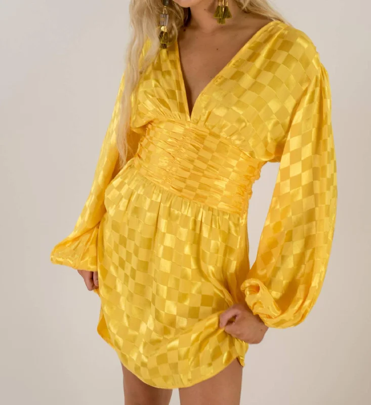 Take Advantage casual slip dressLegacy Lapis Mini Dress In Gold Jacquard