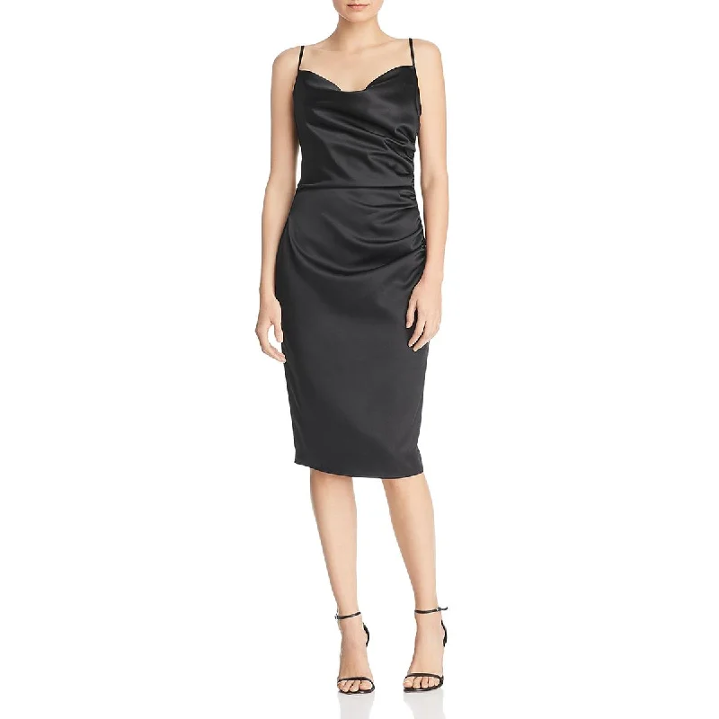 Deal Explosion sophisticated dressLaundry by Shelli Segal Womens Satin Midi Cocktail Dress Deal Explosion sophisticated dressLaundry by Shelli Segal Womens Satin Midi Cocktail Dress