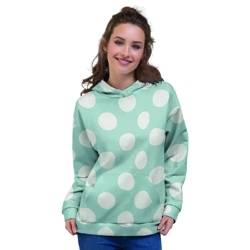 Buy More, Save More Aqua Polka Dot Women's Hoodie