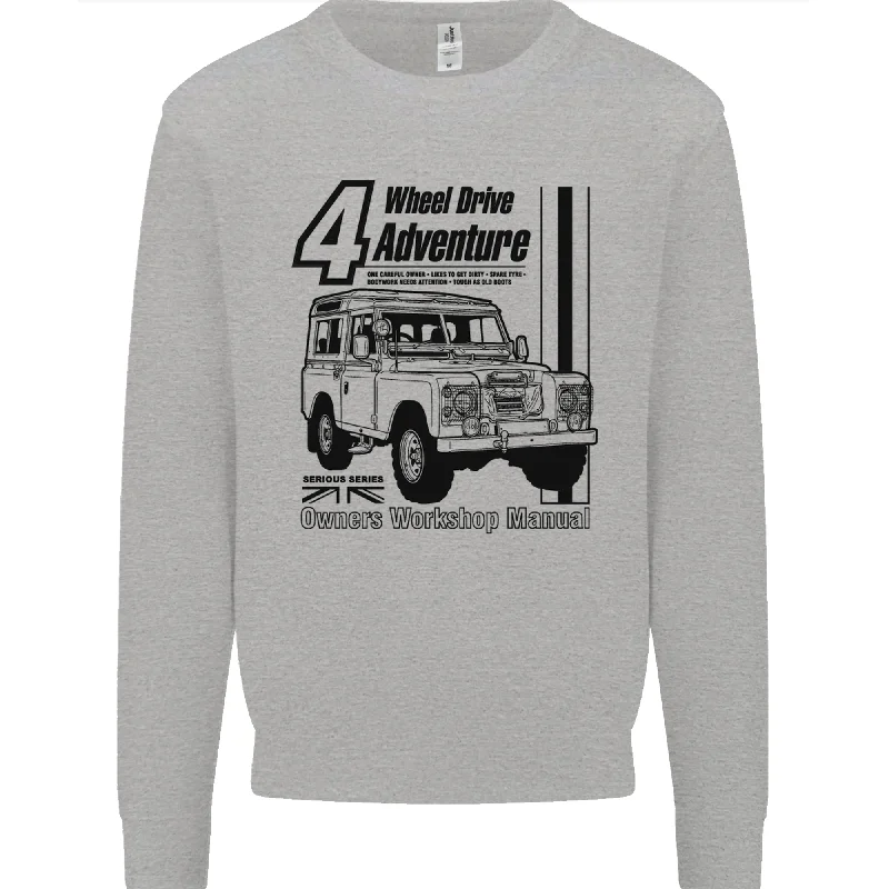 Clearance Event athletic casual sweatshirt4 Wheel Drive Adventure 4X4 Off Road Mens Sweatshirt Jumper Clearance Event athletic casual sweatshirt4 Wheel Drive Adventure 4X4 Off Road Mens Sweatshirt Jumper