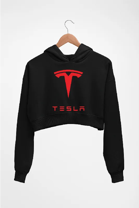 Deal Dash graphic hoodieTesla Crop HOODIE FOR WOMEN