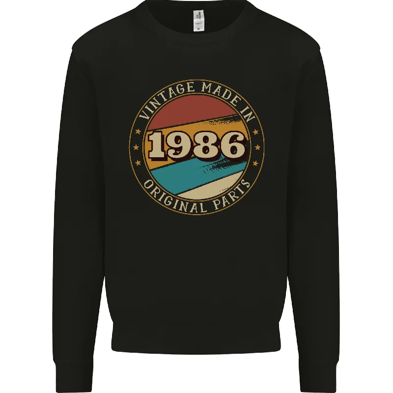 Bonus Savings warm workout hoodie38th Birthday  Vintage Made In 1986 Mens Sweatshirt Jumper