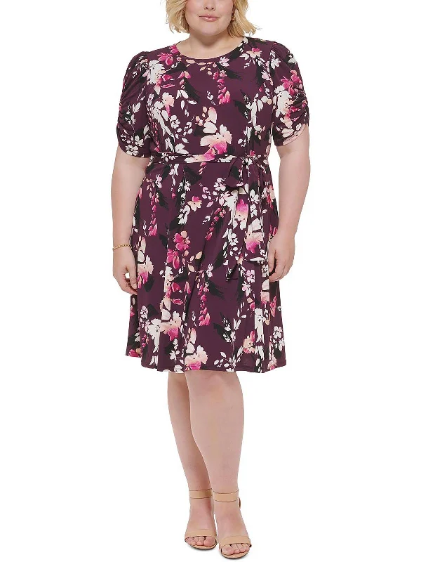Discount Extravaganza mini dressPlus Womens Belted Calf Midi Dress