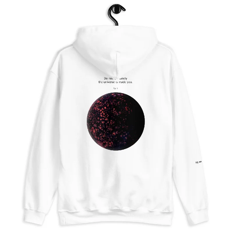 Unmissable Offer Back Printed Unisex Style Fleece Hoodie FEEL LONELY