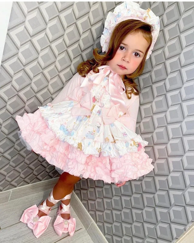 Sale Event floral wrap dressDancing Ballerina Girl and Bear Dress