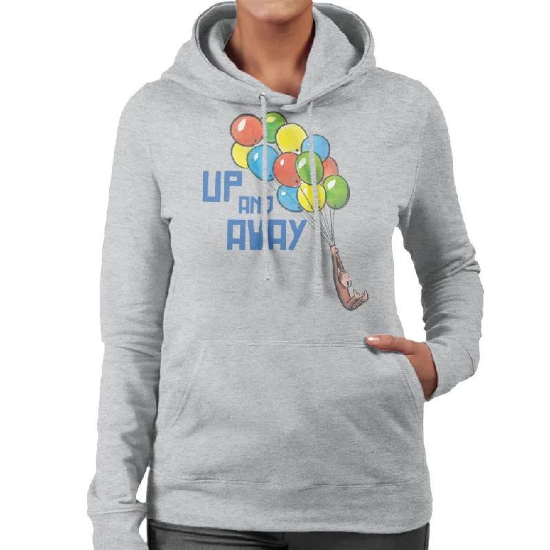 Buy Now oversized hoodieCurious George Up And Away Balloons Women's Hooded Sweatshirt