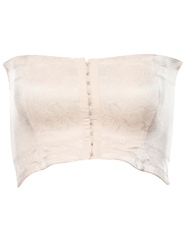 Friends and Family Sale zippered bomber jacketJacquard Pattern Bandeau Bustier - S