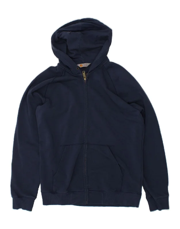 Special Promotion CARHARTT Mens Zip Hoodie Sweater XL Navy Blue Cotton