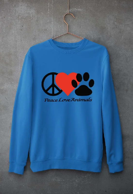 Final Clearance stylish performance hoodiePeace Love Animals Unisex Sweatshirt for Men/Women