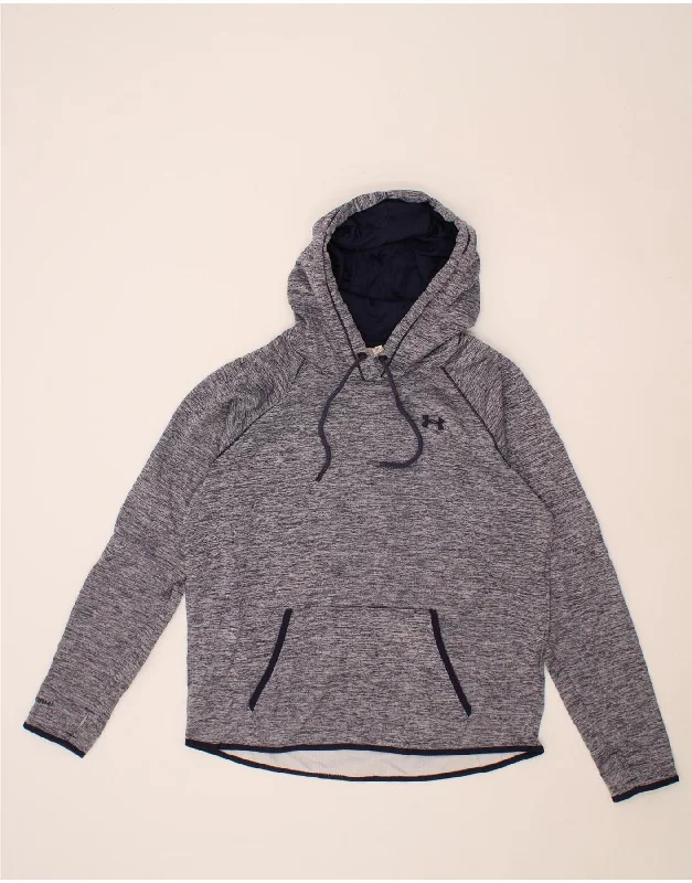 Low Prices UNDER ARMOUR Mens Cold Gear Hoodie Jumper Large Navy Blue Flecked