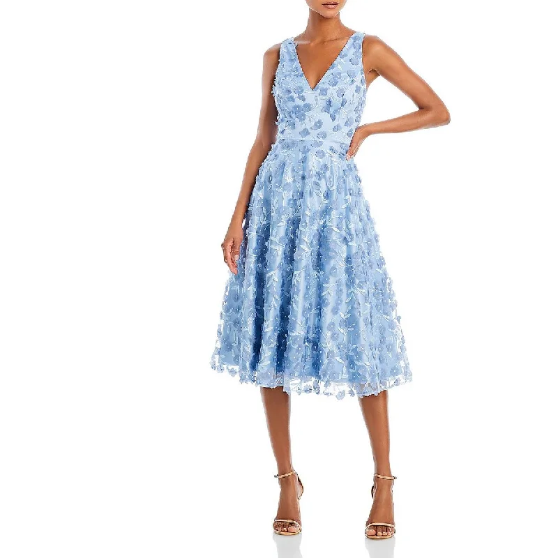 Early Bird Discount bohemian dressEliza J Womens Floral Overlay Midi Fit & Flare Dress