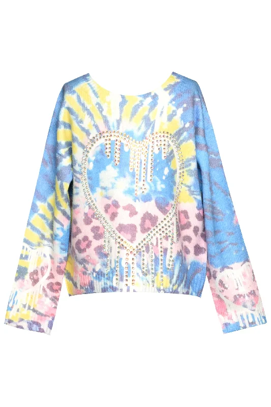 Referral Discount modern dressHeart Print Sweater and Short Set
