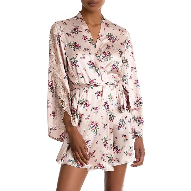 Must-Have Deals mini dressIn Bloom by Jonquil Womens Satin Floral Wrap Dress