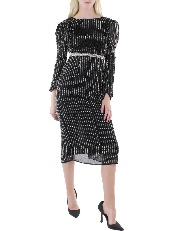 Value Deals fitted bodycon dressWomens Embellished Midi Cocktail and Party Dress