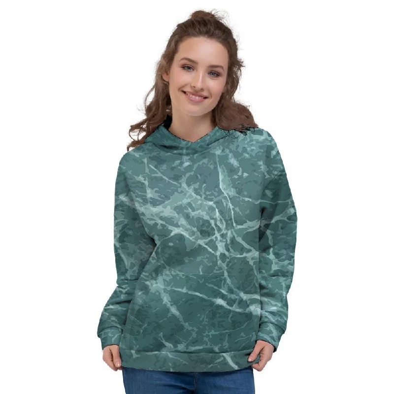 Fantastic Offers Green Malachite Marble Women's Hoodie