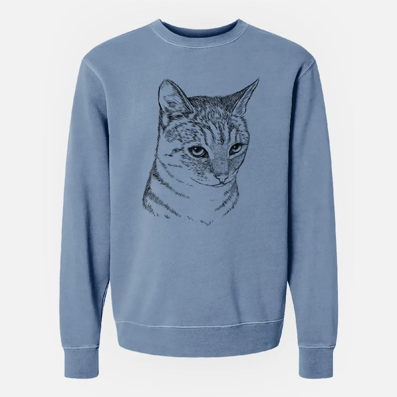 Low Prices stylish performance hoodieBare Dora the Tabby Cat - Unisex Pigment Dyed Crew Sweatshirt