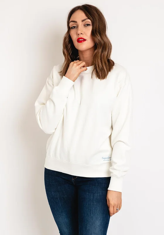 Reduced Prices comfortable hoodieSuperdry Essential Logo Sweatshirt, Off-White