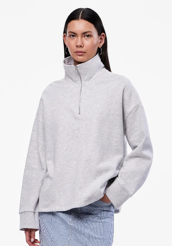 Bargain Prices casual hoodie for fallPieces Mercury Half Zip Sweatshirt, Cloud Dancer