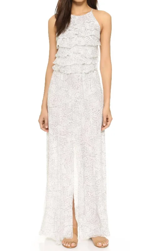 Lowest Price comfy dressAdriana Ruffle Maxi Dress In Dove/magnolia