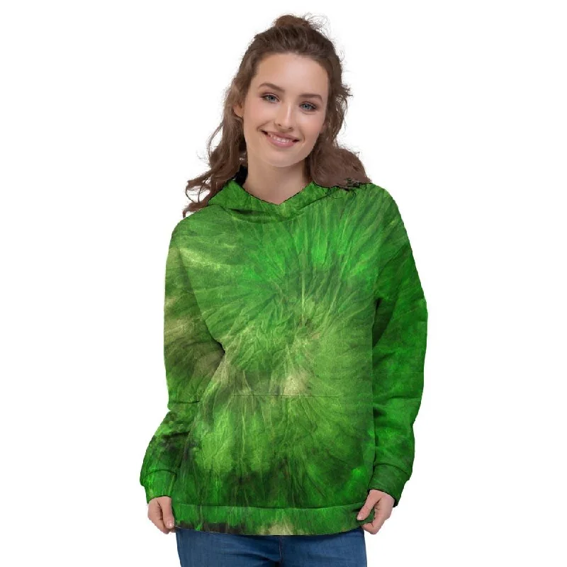 Deal Explosion Emerald Green Tie Dye Women's Hoodie