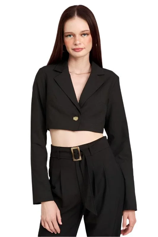 Sneak Peek Sale stylish soft shell jacketCropped Jacket With Shirred Detail