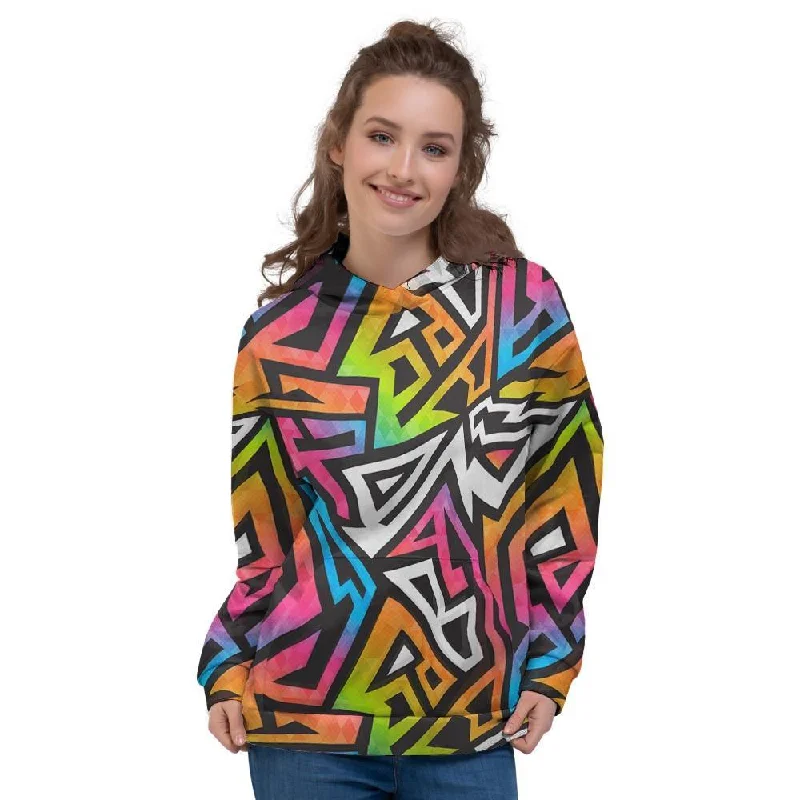 Must-Have Deals Graffiti Geometric Abstract Women's Hoodie