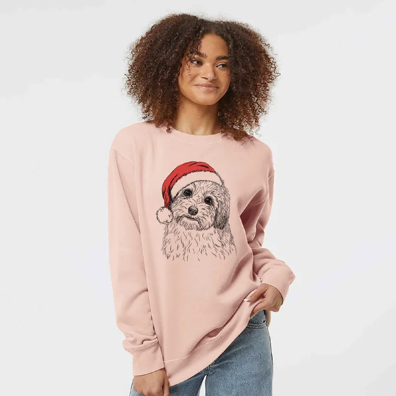 YEAR-End Clearance high-performance athletic hoodieSanta Henry the Havanese - Unisex Pigment Dyed Crew Sweatshirt