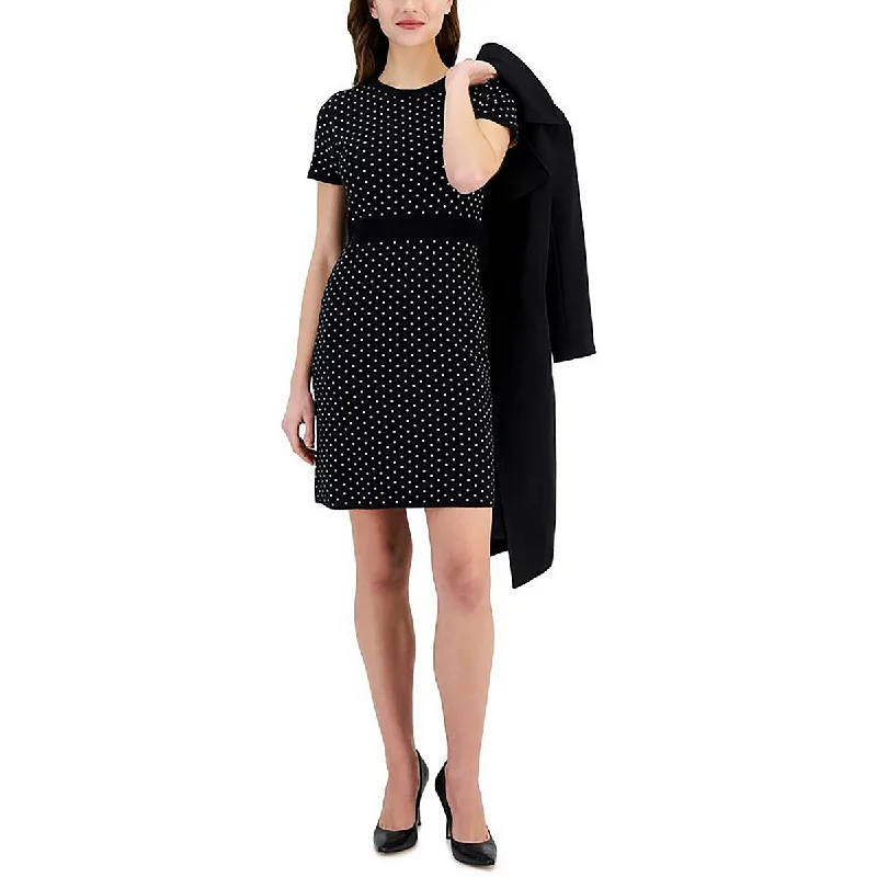 Best Seller summer floral dressAnne Klein Womens Knit Polka Dot Sweaterdress