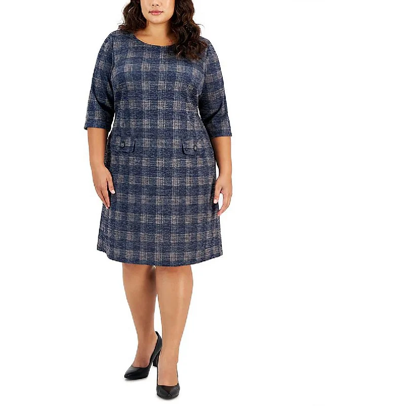 Buy More, Save More elegant dressConnected Apparel Womens Plus Round Neck Midi Shift Dress Buy More, Save More elegant dressConnected Apparel Womens Plus Round Neck Midi Shift Dress