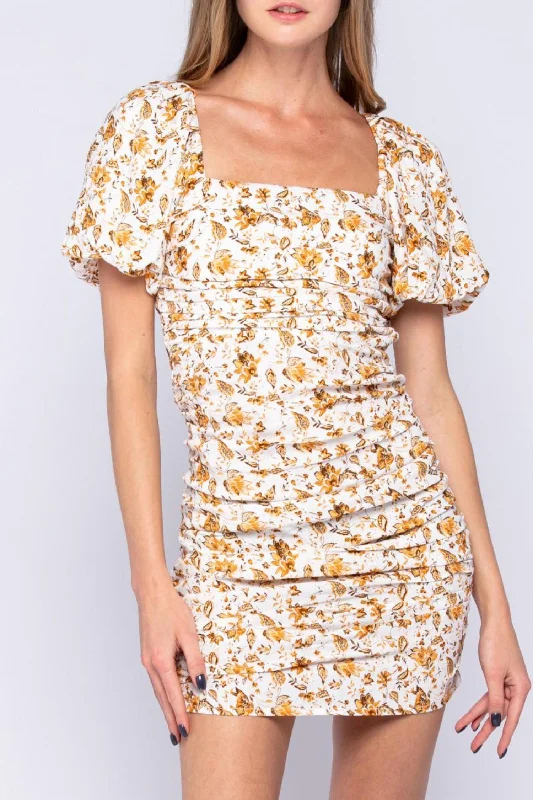 Savings Event casual knit dressWhite Floral Mini Dress