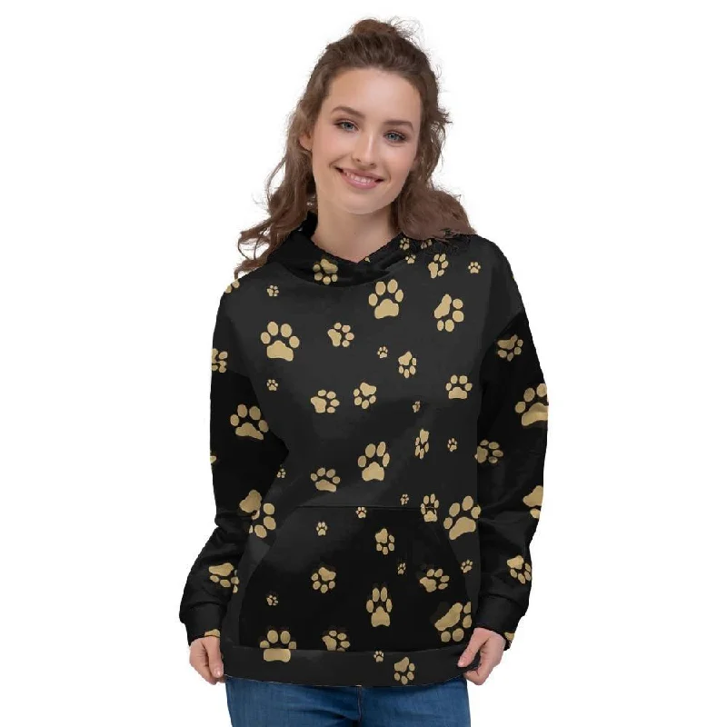 Time-Limited Offer Gold Footprint Paw Women's Hoodie