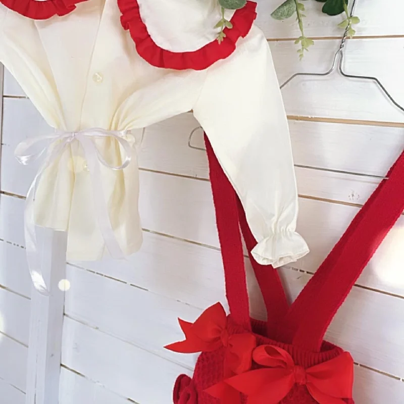Price Fest ruched dressThe Jasmine Knit Romper in Red