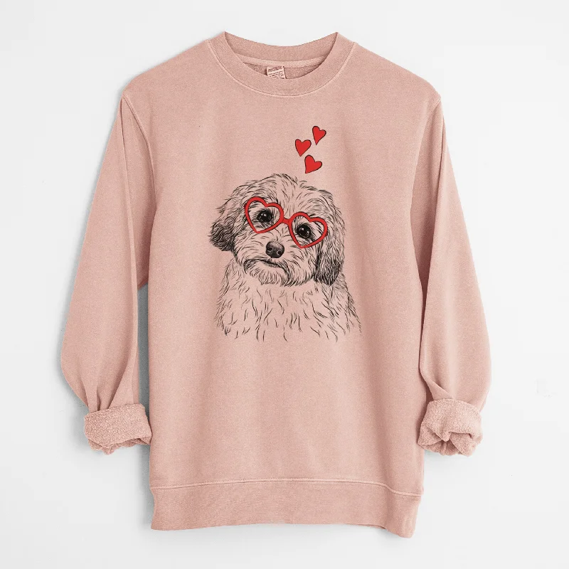 Unmissable Offer oversized gym sweatshirtValentine Henry the Havanese - Unisex Pigment Dyed Crew Sweatshirt