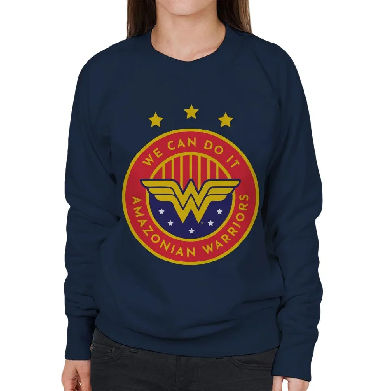 Super Sale luxury fitness sweatshirtWonder Woman Sports We Can Do It Amazonian Warriors Women's Sweatshirt