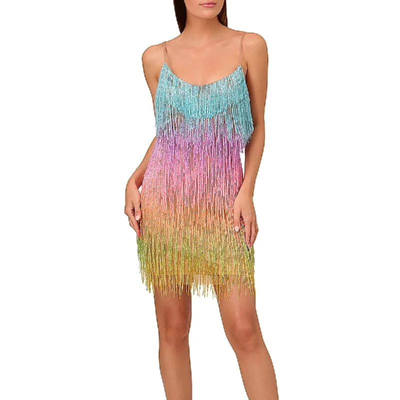 The Best Prices casual evening dressLiv Foster Womens Beaded Fringe Cocktail And Party Dress