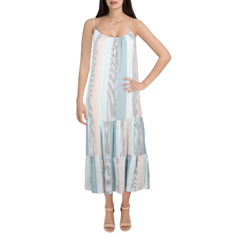 Price Rollback sleeveless dressRails Womens Adora Linen Blend Striped Midi Dress
