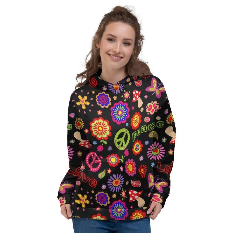 Amazing Deals Hippie Peace Print Women's Hoodie