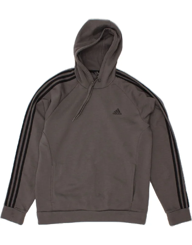 Low Prices ADIDAS Mens Hoodie Jumper Large Grey Polyester