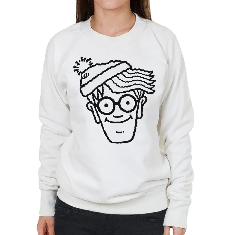 Don't Wait luxe gym hoodieWhere's Wally Black Outline Women's Sweatshirt