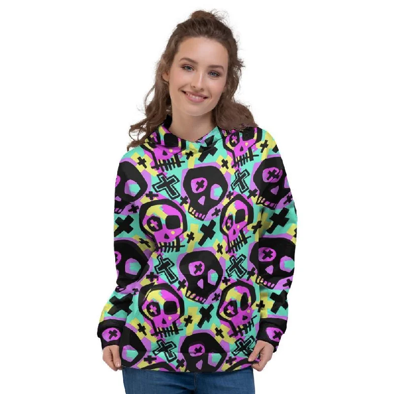 Crazy Savings Graffiti Skull Women's Hoodie