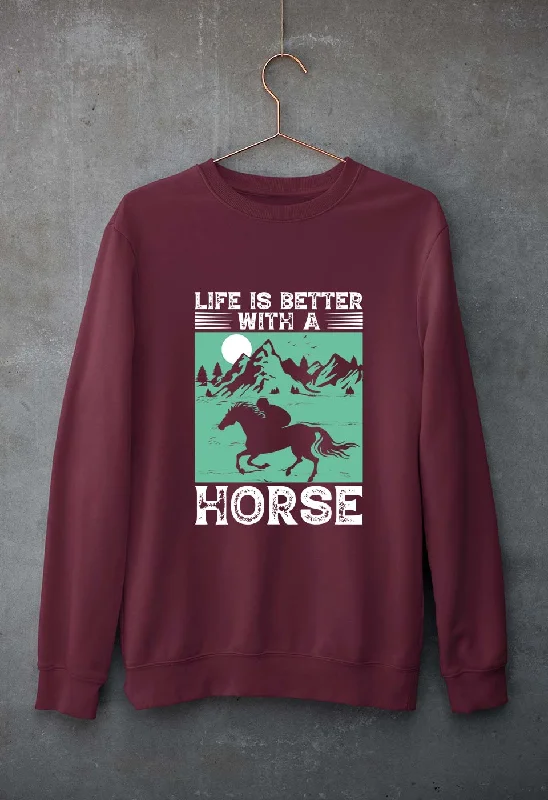 Hurry In comfy workout sweatshirtHorse Riding Unisex Sweatshirt for Men/Women