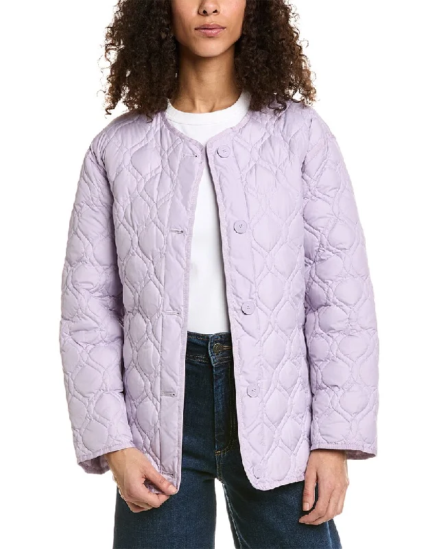 Can't Miss zippered bomber jacketSandro Quilted Down Jacket