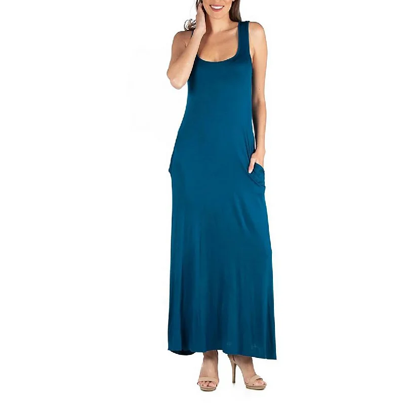 Take Advantage party dress24seven Comfort Apparel Womens Knit Sleeveless Maxi Dress