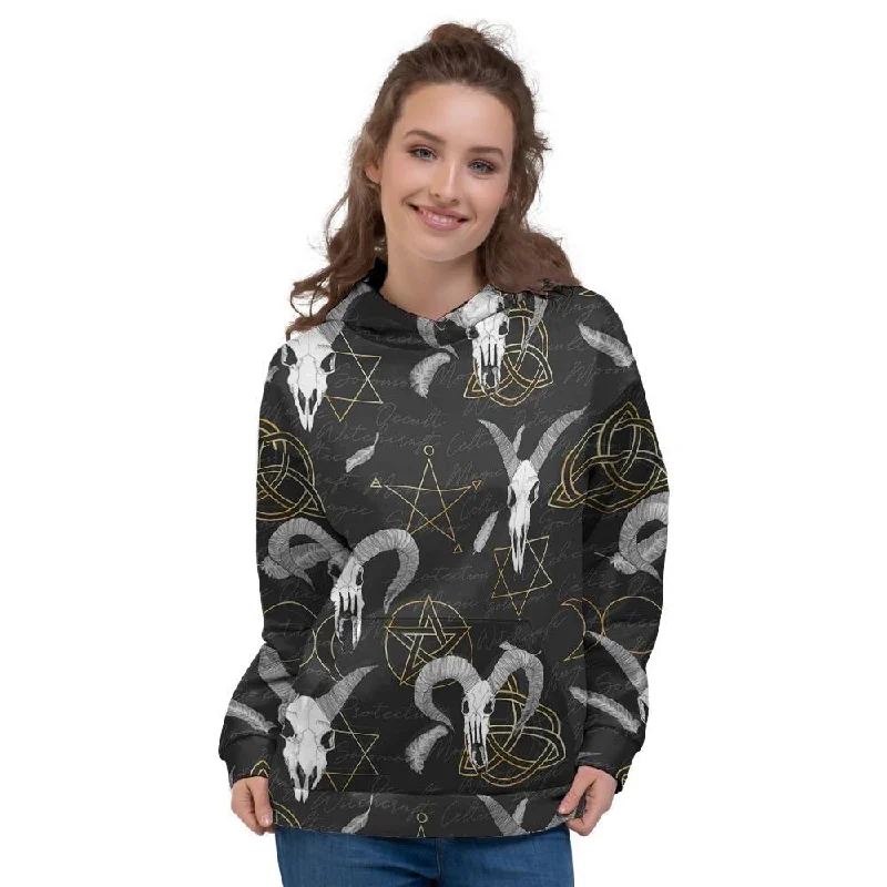 Blowout Sale Capricorn Astrology Witch Gothic Women's Hoodie
