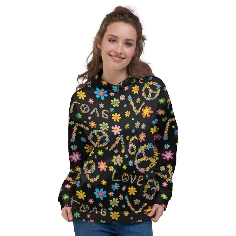 Daily Deals Hippie Love Floral Women's Hoodie